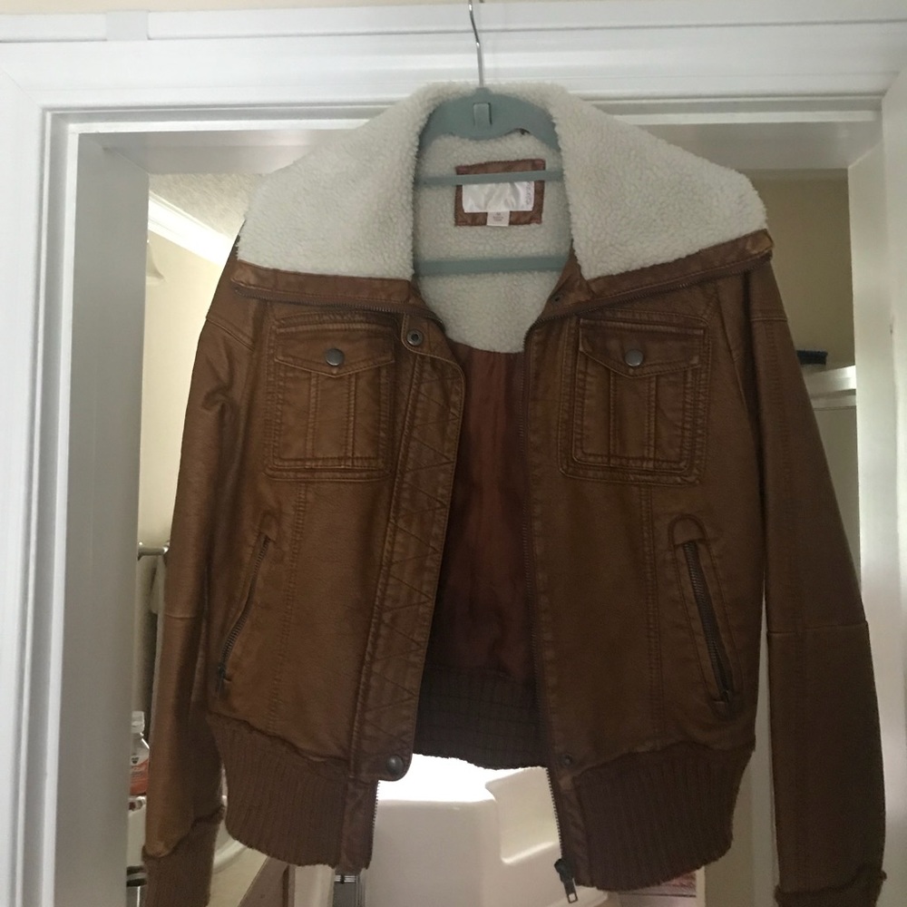 Faux leather jacket